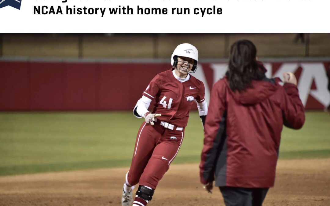 DANIELLE GIBSON HITS FOR THE HOME RUN CYCLE